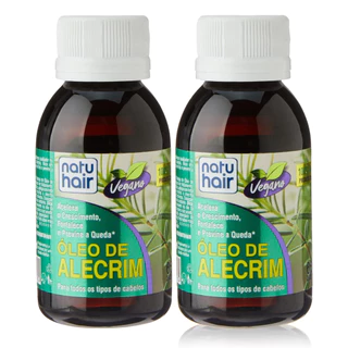 Óleo de Alecrim Natuhair 60ml x2 un Super Crescimento Antiqueda Capilar Brilho Vitalidade Fortalecedor de fios Nutrição Hidratação