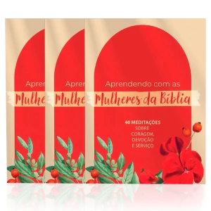 Kit de Evangelismo - 3 livros Palavras de Vida -Lições de Fé das Mulheres da Bíblia