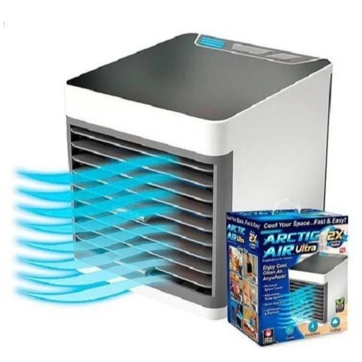 Mini Ar Condicionado Portátil Arctic Air Cooler Umidificador Climatizador Luz Led USB / Ar puro