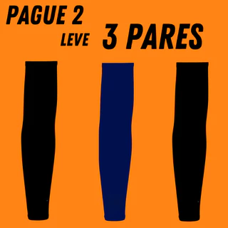 kit 3 pares de manguito proteção solar UV