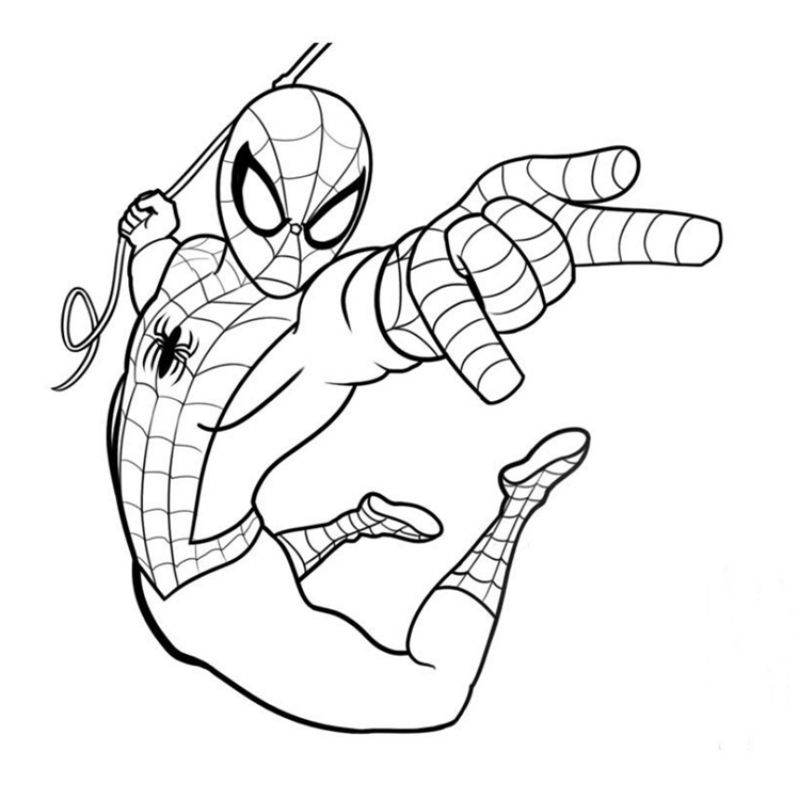 Desenho para colorir do Homem-Aranha 40 folhas soltas