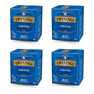 CHÁ TWININGS PRETO LADY GREY 10SQ Kit C/4 Un