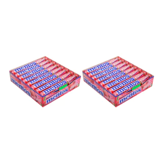 Mentos Bala Frutas Vermelhas Stick 37,5g 16un Kit 2 Un