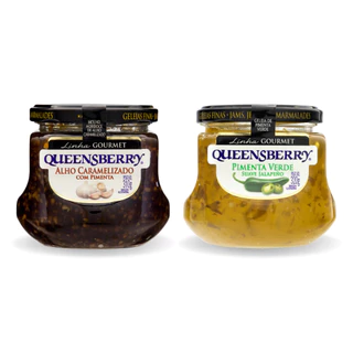 Geleia Queensberry Agridoce Gourmet Pimenta Jalapeño 320G + Molho Gourmet Alho Caramelizado com Pimenta 310g