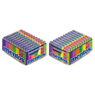 Mentos Bala Rainbow Stick 37,5g 16un Kit 2 Un