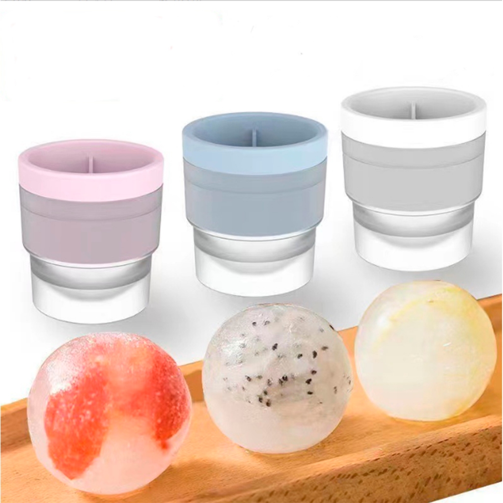 Kit 3 Formas De Gelo Redonda Esfera Grande Para Drink Cor Sortidas