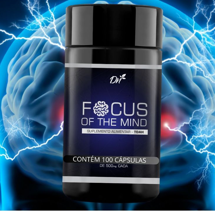 Focus of the Mind 500mg 100 Cápsulas denature - Suplemento- cognição, Energia e Concentração