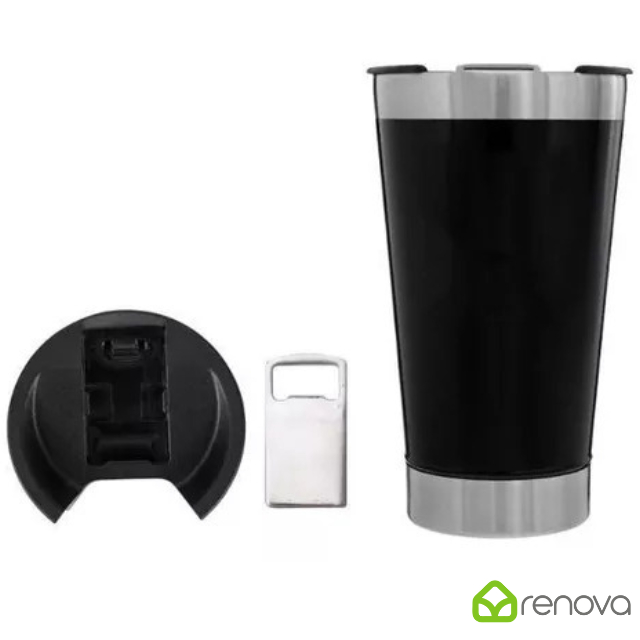 Copo Térmico De Aço Inox 473 Ml Com Tampa