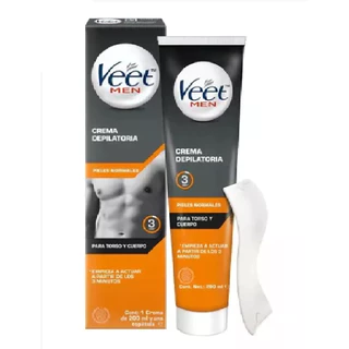 Veet for Men Creme Depilatório Masculino – Remoção de Pelos Rápida e Indolor Corpo e Pernas