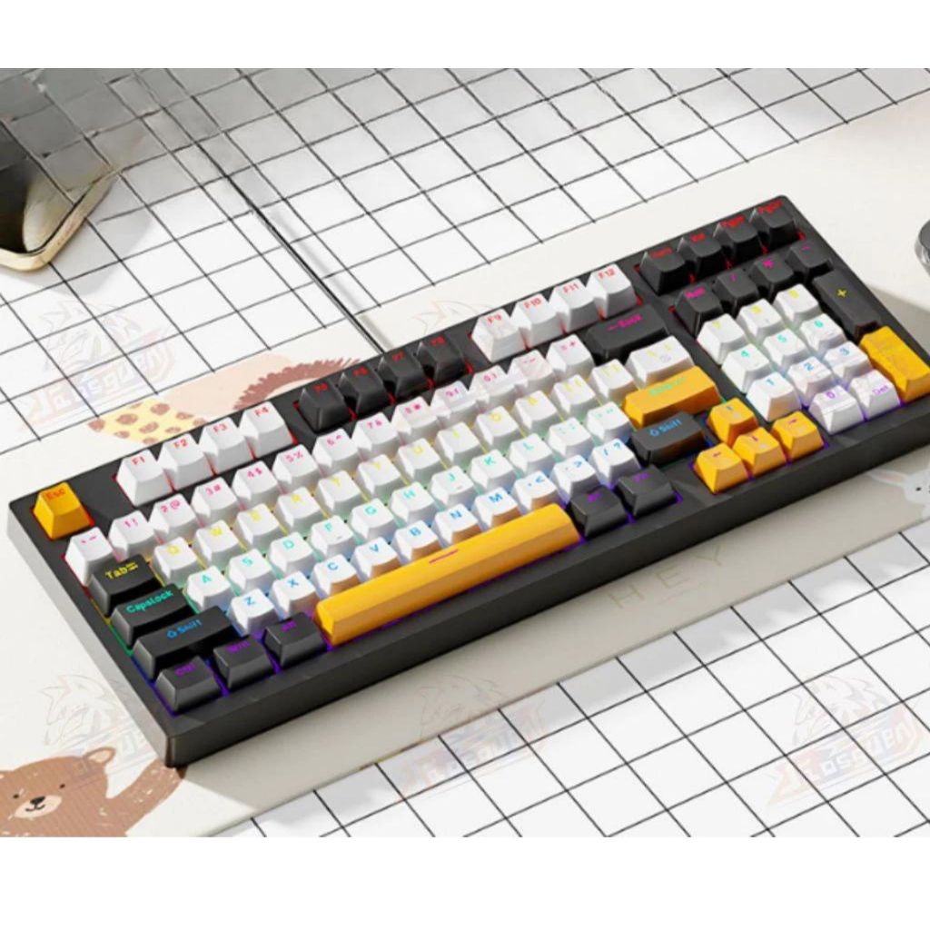 Teclado Gamer Mecânico Blue Switch Rgb Usb Pc Ps4 Xbox Idioma Português Brasil LEY-2092