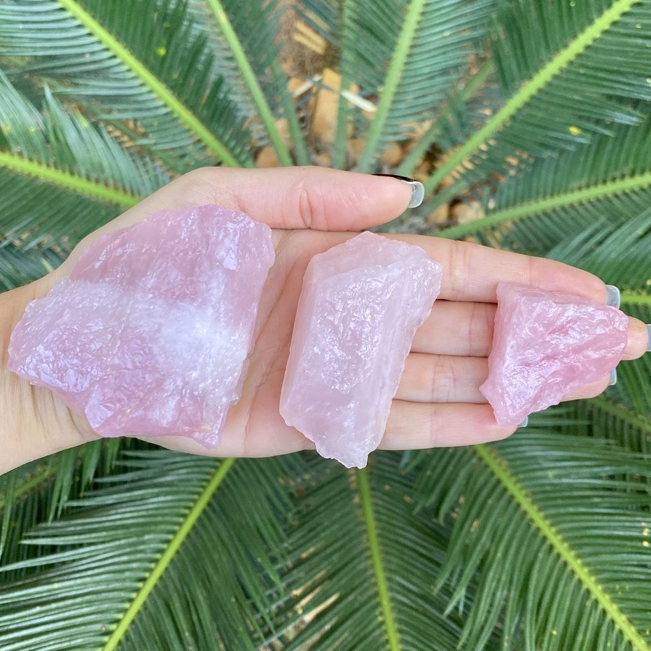 Pedra Quartzo Rosa Pedra Natural Bruta Do Amor Cristais Naturais ...