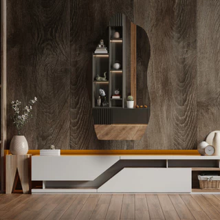 Espelho Corpo Inteiro Orgânico 06 Lapidado 70x50cm Decorativo Banheiro Quarto Sala de Estar