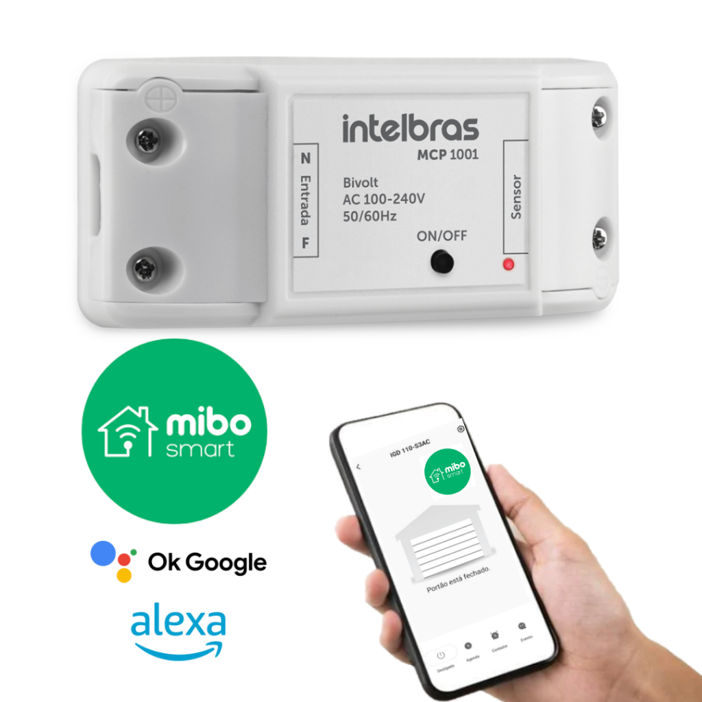 Acionador De Portao Wifi Smart Mcp 1001 Intelbras Alexa Mibo