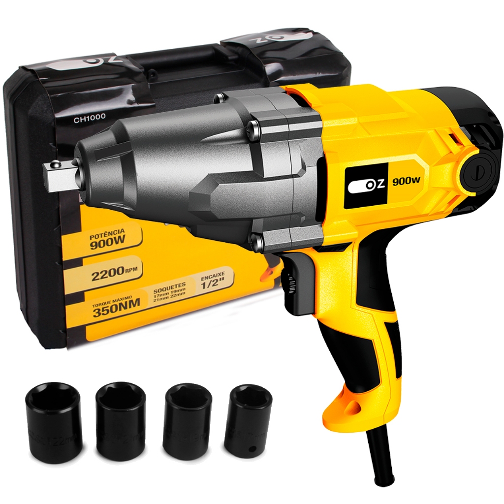 Chave De Impacto Eletrica Reversível 1/2 900w C/ Maleta