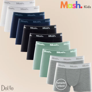 Kit Com 10 Cuecas Mash Infantil Juvenil Boxer Box Em Algodao Cotton Masculina Kids Original em Oferta na Shopee
