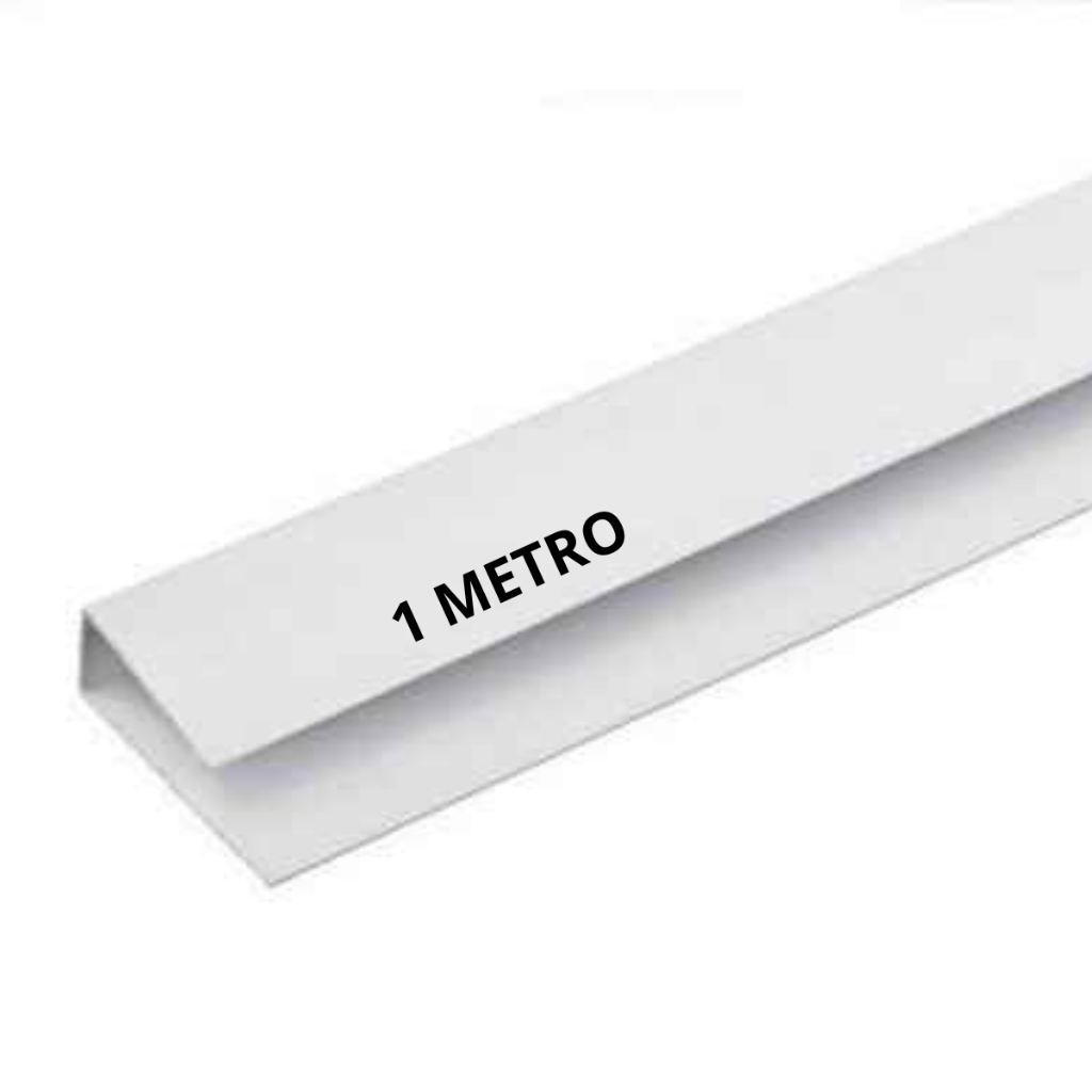 20 Rodaforro PVC Perfil U Branco 1 Metro Cada Barra Para Forro Pvc ...