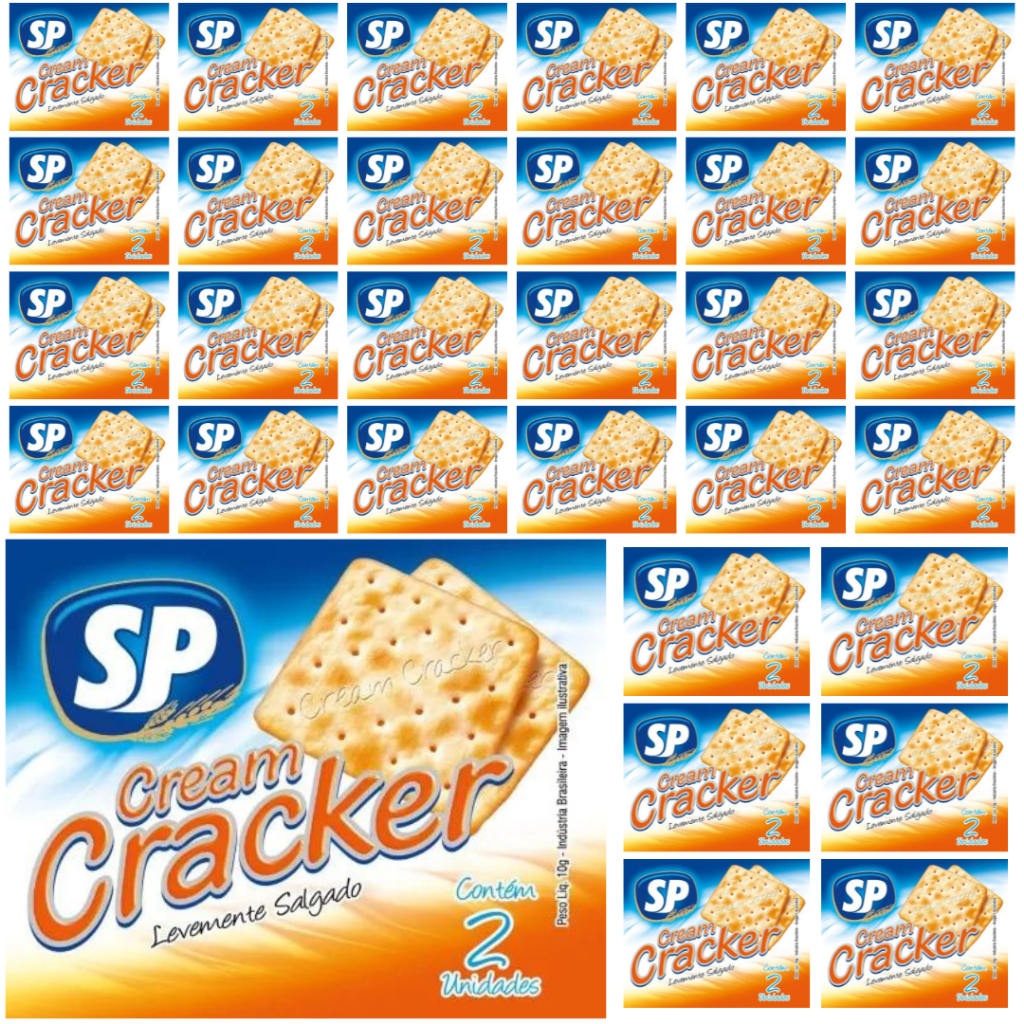 Kit Biscoito Cream Cracker Levemente Salgado SP Em Sachê De 10g Para ...