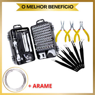 KIT de Ferramentas de Precisão + Alicates + Pinças + Acessórios + Bijuterias + Pesca