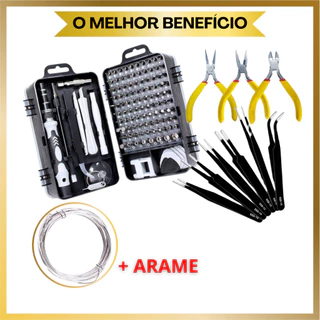 Kit de Ferramentas de Precisão - Alicates, Pinças, Acessórios Completo, Bijuterias, Pesca JOB