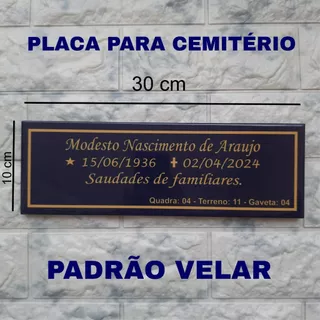 lápide para túmulo 10x30 cm, placa para jazigo, lápide de cerâmica, cemitério