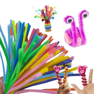 Haste de Chenille 30cm, limpador de cachimbo com 50 unidade para artesanato, Cabelo Maluco