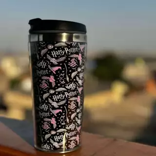 Belley Copo Térmico Personalizado Harry Potter 450 ml Inox Café, Chá, Refrigerante, água.