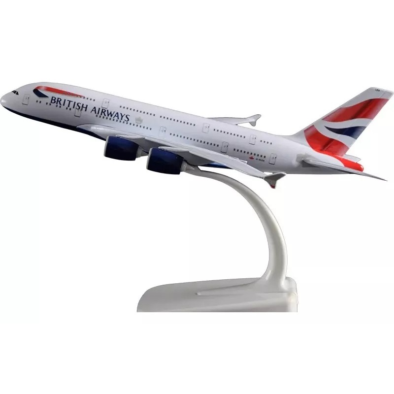 Modellino Airbus A380 British Airways &ndash; Pressofuso &ndash; Scala 1/400 &ndash; Con Supporto