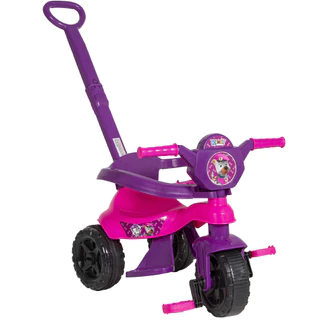 Triciclo Velotrol ORIGINAL Motoca Menina Completa Acompanha Pedais, Empurrador, Protetor e Apoio Para Os Pés - Modelo 2024 Reforçado Com Inmetro