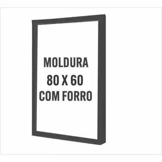 1 MOLDURA 80 X 60 - PRETA CAIXA ALTA