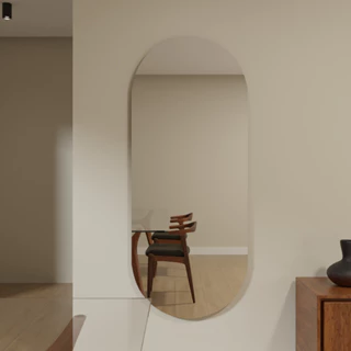 Espelho Oval Corpo Inteiro 150cm 170cm Grande Quarto Sala Banheiro Holl Salão Grande Moderno Luxo Lançamento