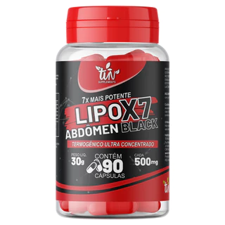 LipoX7 Abdômen Black termogênico ultra concentrado 7x mais em Oferta na Shopee