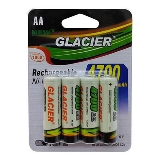 4 Pçs/Cartela Pilha AA Recarregável de 4700mAh