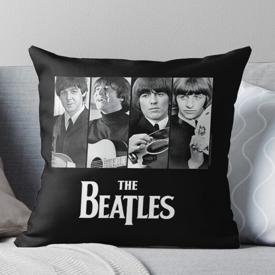 Capa de almofada Beatles here comes the sun imagine all you need