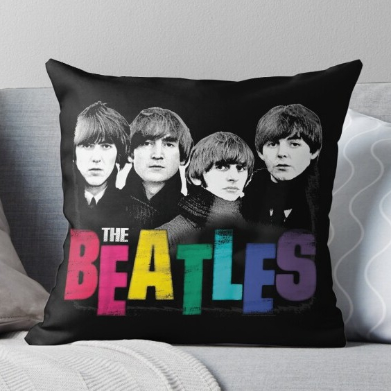 Capa de almofada Beatles here comes the sun imagine all you need