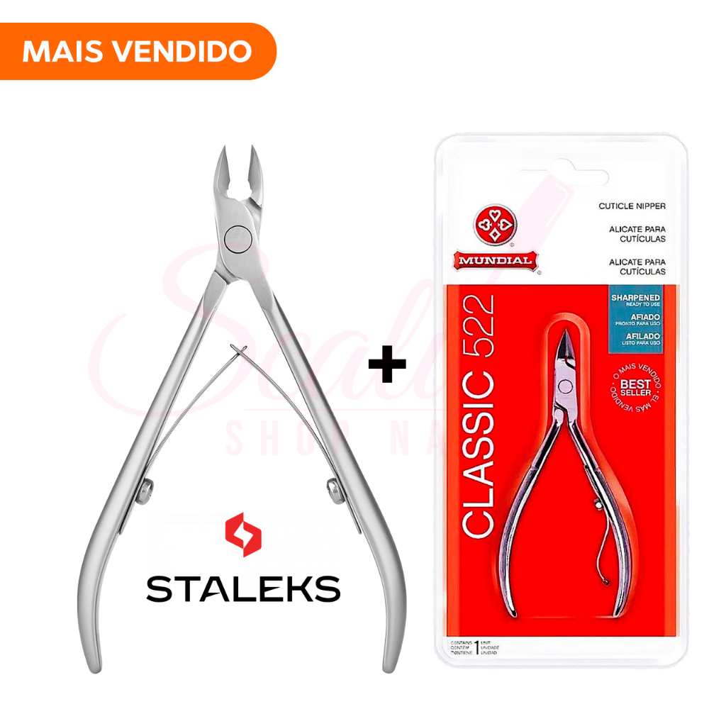 Alicate de Cutícula Staleks Pro NS 10 7 Profissional Inox + Alicate 522 ...