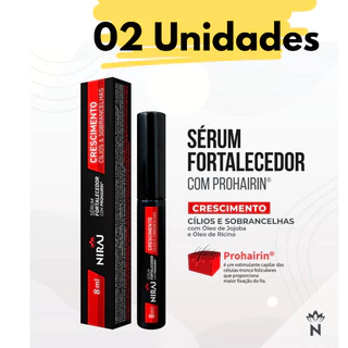 Sérum Ativador Crescimento Cílios e Sobrancelhas 02 Unidades 8ml Niraj
