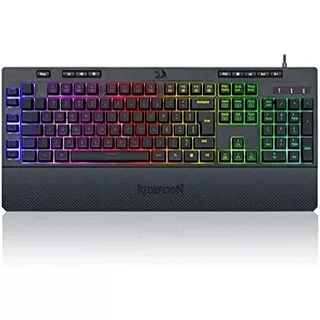 Teclado Óptico Gamer Redragon Brahma Pro, Rgb K586w-rgb-pro - Recondicionado