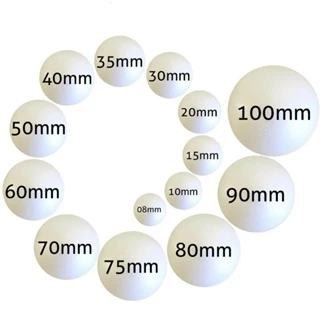 Bola de Isopor Macica Styroform 15mm, 20mm, 25mm, 30mm, 35mm kit com 5,10 ou 20