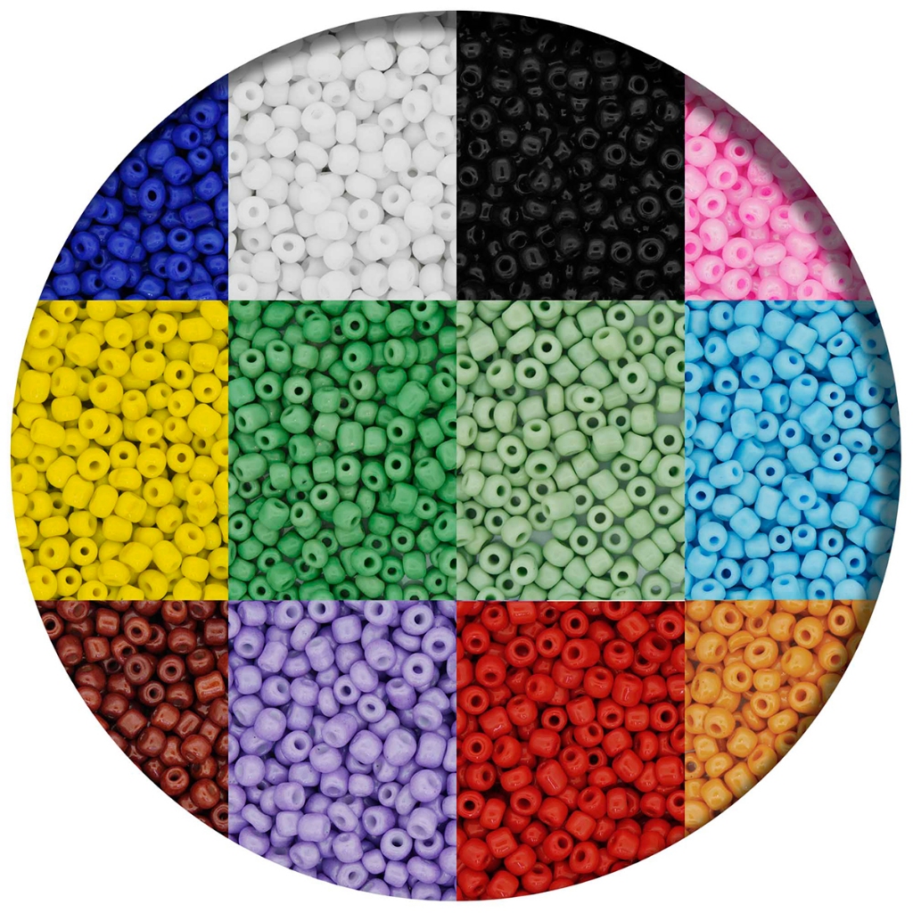 Miçanga Leitosa para Guia 4mm - 250g Aprox. 3300 Peças