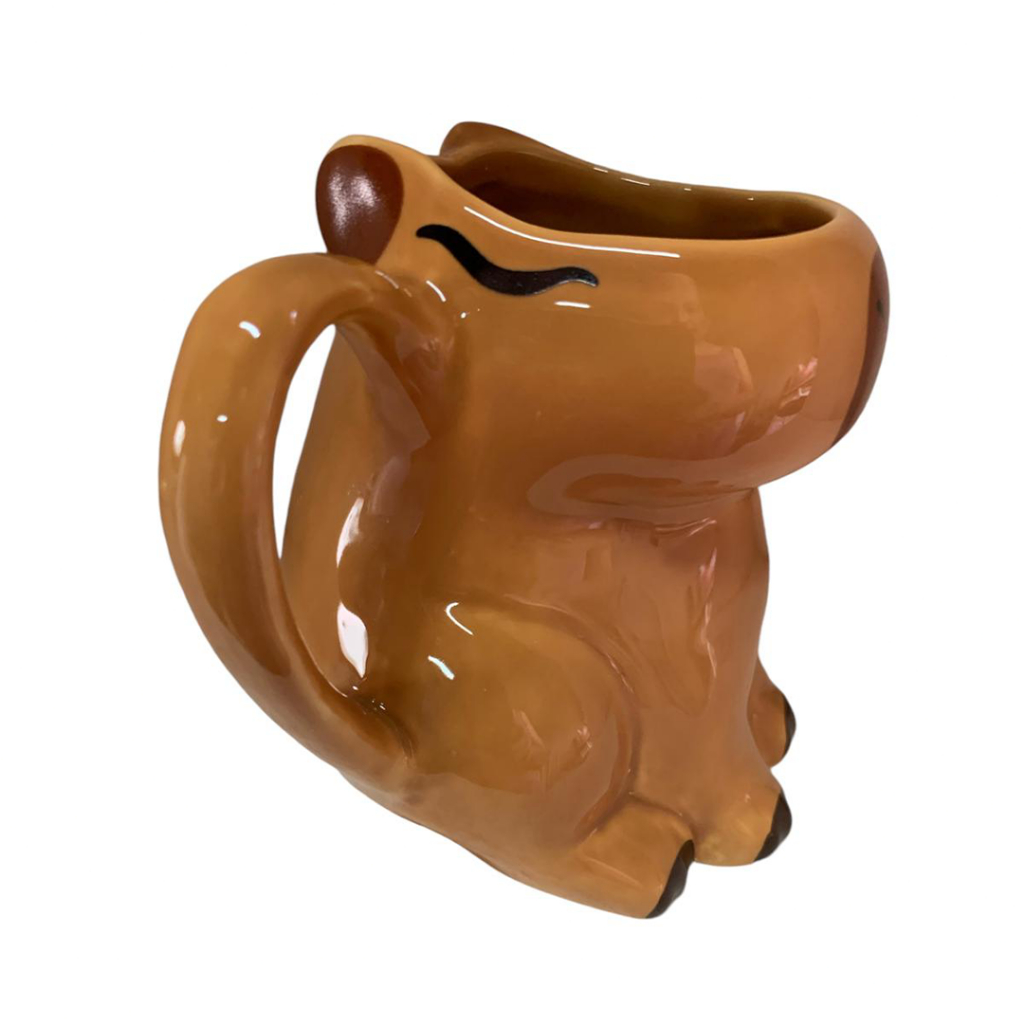 Caneca Capivara em Cerâmica Esmaltada 350ml Decoração e Presente Enfeite
