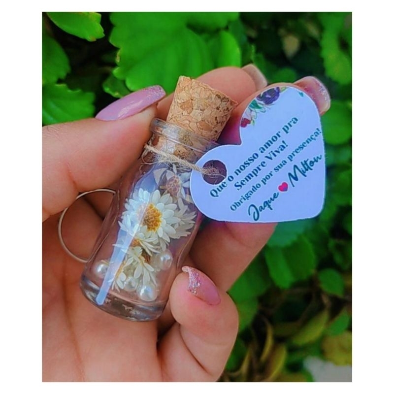 20 lembrancinhas de casamento AMOR VIVO com Pérolas