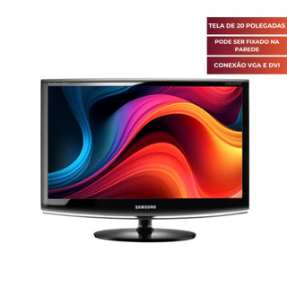 Monitor 20" Samsung 2033SW HD Widescreen Conexão VGA e DVI Bivolt - Com Garantia