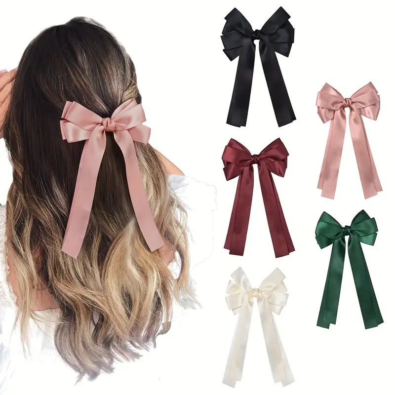 Kit 2 Laço de Cabelo Adulto de Cetim (Fazemos de qualquer cor) Laços ...
