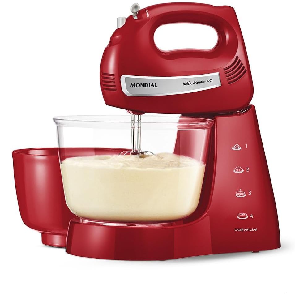 Batedeira Bella Massa Premium Inox Mondial Turbo B-29-NP Ver