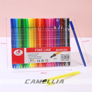 Kit de canetas com 12/24 cores Fine Line Coloridas Ponta Fina 0.4 mm Fineliner