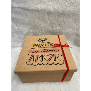 Caixa de MDF Personalizada 20x20x10 - Gravidez
