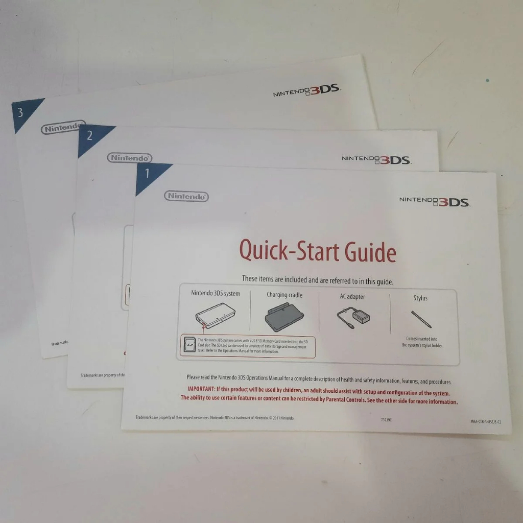 Quick Start Guide Manual Nintendo 3ds | Shopee Brasil