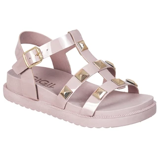Sandália Feminina Infantil GiGiL Teen Flatform Birken Pirâmide ABS Cravo Confortável Moda Blogueira Promoção