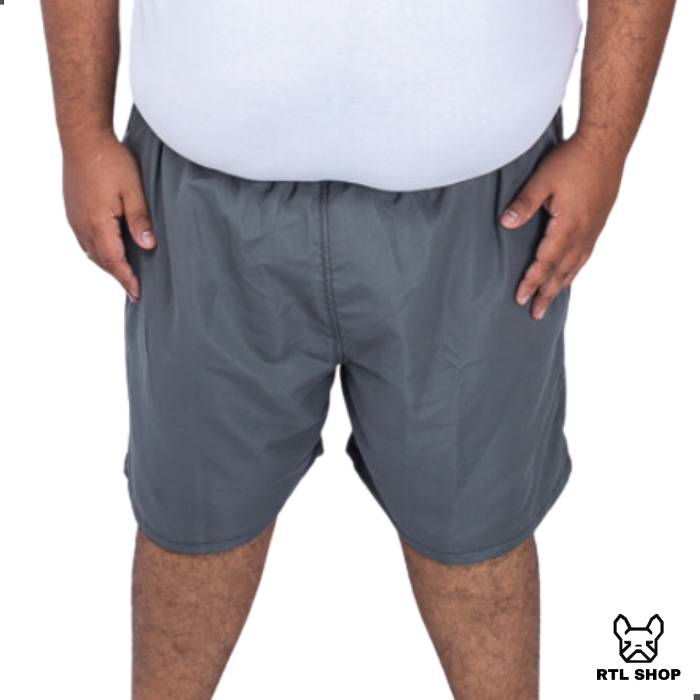Bermudas Shorts Masculinas Plus Size Lisas Tactel Academia Piscina Praia Caminhada