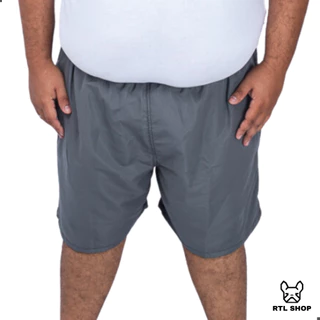 Bermudas Shorts Masculinas Plus Size Lisas Tactel Academia Piscina Praia Caminhada
